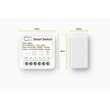 TUYA MINI прохідний WiFi контролер для 2-х вимикачів Розумного Дому c таймером ANDROID, iOS